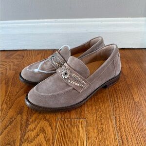 Brioso Suede Loafers with Embellished Detail